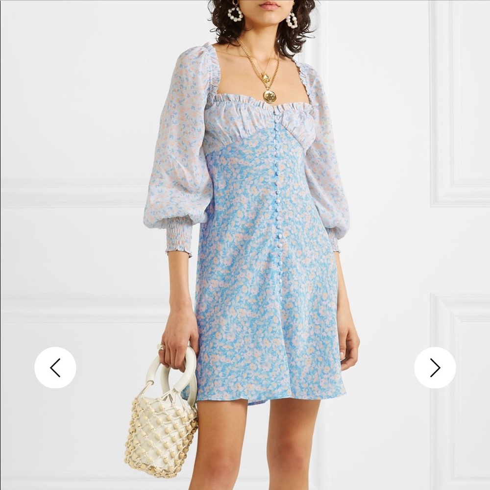 RIXO floral mini dress